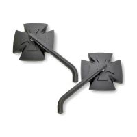 retrovisor highsider iron cross negro par