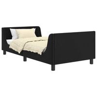 cama para ninos con cabecero negro 90 x 190 cm terciopelo vidaxl