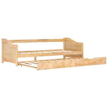 Cama Para Adultos | Estructura De Sofá Cama Extraíble Madera De Pino 90x200 Cm