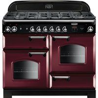 rangemaster classic cla110dffcyc 110 cm dual fuel range cooker - cranberry  chrome cranberry