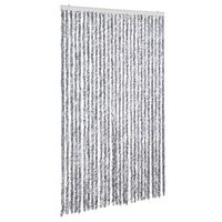cortina mosquitera chenilla blanco y gris 118x220 cm vidaxl