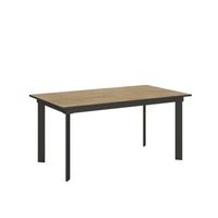 mesa extensible 90x160220 cm cumar roble natural estructura antracita