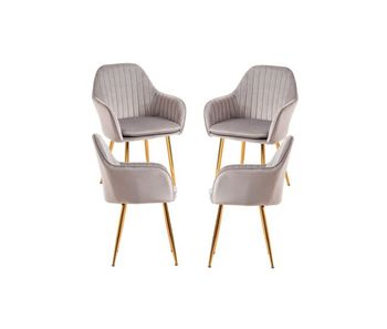 Pack 4 sillas chic golden - gris claro