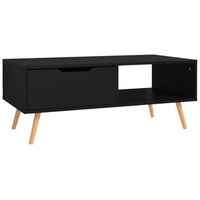 mueble tv  mueble de salon  mesa de tv madera de ingenieria negro 100x495x43 cm