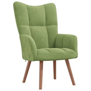 Sillón De Relax | Sillón De Salón | Silla Relax De Terciopelo Verde Claro