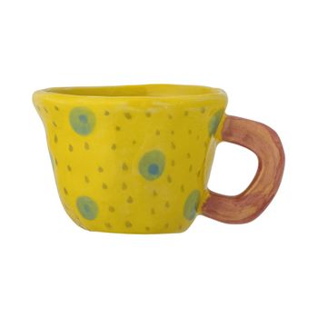 Taza de gres amarillo