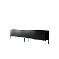 mueble tv lord negro plata