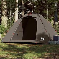 tienda de campana - pesca para 4 personas - poliester - marron 262x254x172cm