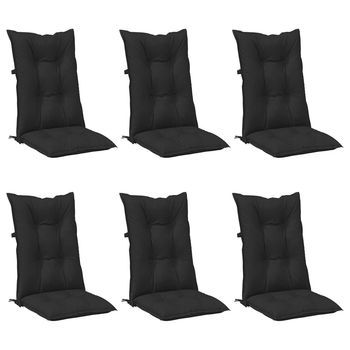 Juego De Cojines Para Silla De Respaldo Alto 6 Uds. Poliéster Vidaxl