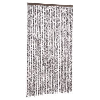 Cortina Mosquitera | Mosquitera Chenilla Marrón Y Beige 118x220 Cm