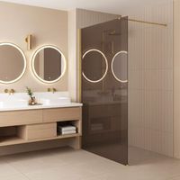 pared de la ducha rea flexi brown gold 120
