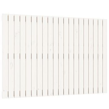 Cabecero De Cama Pared Madera Maciza Pino Blanco 127,5x3x90 Cm