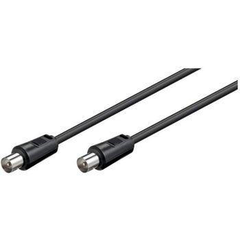 Goobay Cable Coaxial Antena para TV Macho/Macho 1.5m Negro