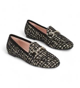 Pretty Ballerinas para mujer. 49626 Mocasin Faye negro (37), Piel, Plano, 1 a 3cm, Ninguno, Casual