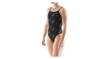 Traje de bano de 1 pieza para mujer tyr cascading diamondfit negro   dorado