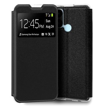 Cool Funda Flip Cover Liso Negro para Xiaomi Redmi A1 Plus/A2 Plus