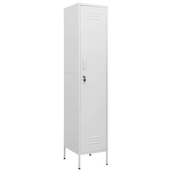 Armario De Taquilla De Acero Blanco 35x46x180 Cm Vidaxl