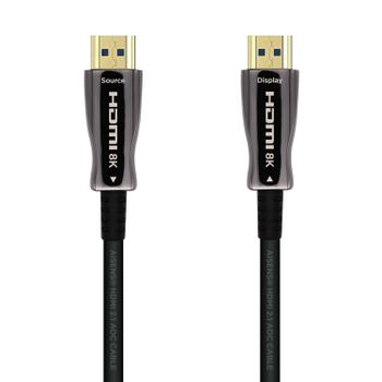 Aisens Cable Hdmi tipo a estandar macho a 2x Hdmi tipo a standard macho V2 1 AOC ultra alta velocidad 30 negro