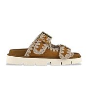 mou para mujer musw461005a sandalias de ante bio two buckles marron 41 1 a 3cm ninguno casual