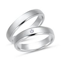 alianzas oro blanco 18 quilates con diamante