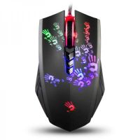 bloody a60 gaming 8 botones 6200 dpi optico usb iluminacion rgb derecho negro