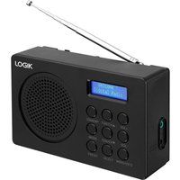 logik l2dab16 portable dabfm radio - black black