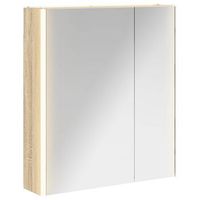 armario con espejo de bano roble sonoma 635 x 155 x 70 cm vidaxl