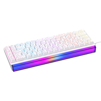 ajazz nk68 mini teclado mecanico para juegos 65 68 teclas con interruptores rojos teclado de oficina compacto con cable impresionantes efectos de iluminacion plug and play compatible con