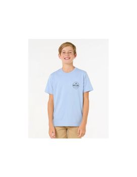Camiseta Rip Curl Staple Tee - Niño Ice Azul