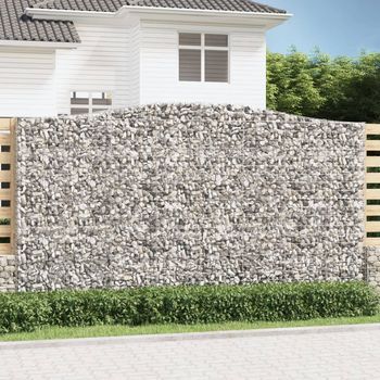 Cesta Gaviones | Gavión Para Piedras | Gavión Decorativo Forma Arco Hierro Galvanizado 400x50x220/240 Cm Cfw581789
