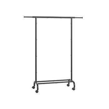 Burro para Ropa Tendedero 40 x (83-112) x 156 cm Negro Tinta, Negro Tinta