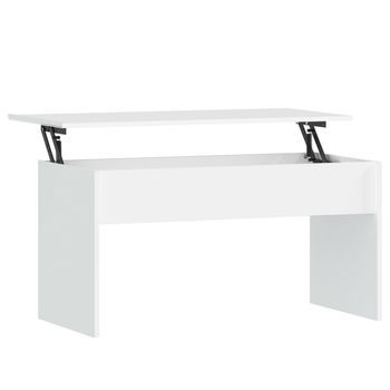 Mesa De Centro Madera Contrachapada Blanco 102x50,5x52,5x Cm Vidaxl