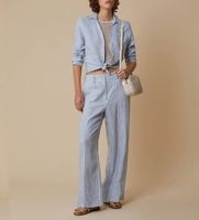 pennyblack para mujer 2511131233200 pantalon zuara azul ml casual lino