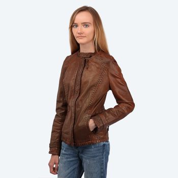 Wrangler Cazadora de cuero WR4030ZC81 para mujer