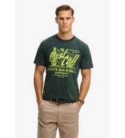 superdry para hombre m1012354a camiseta local business verde xl casual algodon manga corta