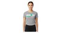 camiseta de manga corta ironman 70 3 vichy gris para mujer