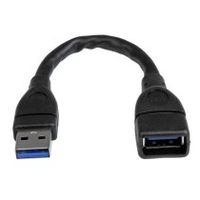 cable de 15cm extensor usb 30 - alargador usb 30 superspeed negro