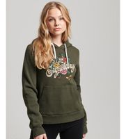 superdry para mujer w2011958a sudadera grafica con capucha tattoo script verde s casual deportivo algodon