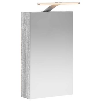 Armario Con Espejo De Baño | Mueble De Baño Gris Sonoma 30 X 10,5 X 50 Cm