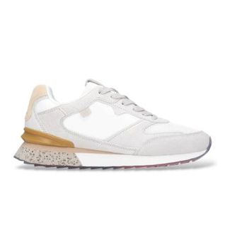 Xti para mujer. 14634904-HIELO Zapatillas 146349 blanco roto (37), Plano, Serraje, Cordones, Casual