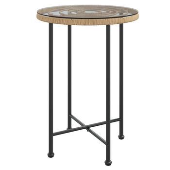 Mesa De Comedor | Mesa De Cena De Vidrio Templado Y Acero 55 Cm