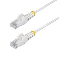 startechcom cable de red ethernet cat6 delgado sin enganches blanco de 7m - cable rj45 snagless slim 28awg - alambre de cobre puro - poe 100w - con alivios de tensian - lszh - probado con fluke