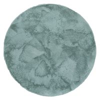 alfombra de piel fluffy turquesa 200 cm redondo