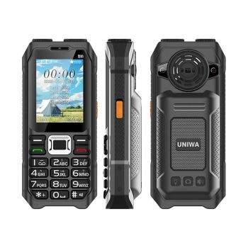 UNIWA M6000 Mini 2G GSM Pantalla de 2.4 pulgadas Cuatro tarjetas SIM Cuatro en espera 4800mAh Linterna dual incorporada