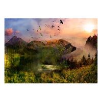 papel pintado 3d - bear in the mountain 300x210 cm