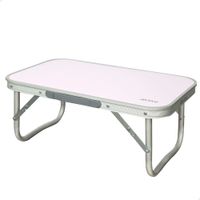 mesa plegable baja de aluminio y mdf aktive 56x34x24 cm malva