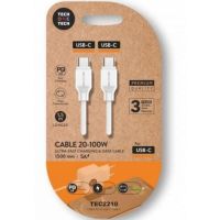cable usb-c a usb-c tech one tech tec2210 100w 15m blanco