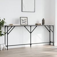 vidaxl mesa consola madera de ingenieria gris sonoma 180x23x75 cm