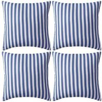 juego de 4 cojines para decoracion de jardin exterior raya 45 x 45 cm azul dec020107