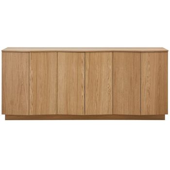 Aparador de madera natural y chapa de roble l200
